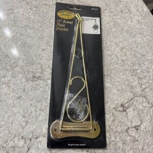 Vintage Swivel Brass Plated Plant Bracket Hanger New NOS 10 Inch Garden Flowers